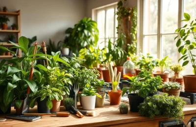 manutenção de plantas